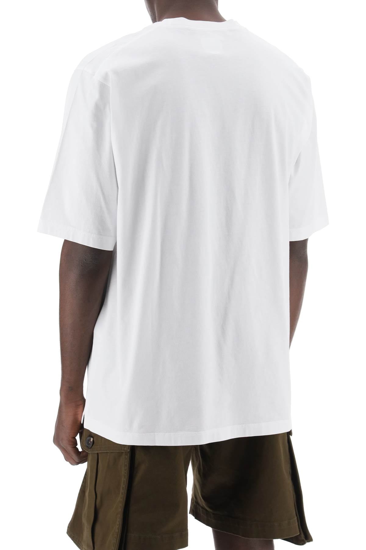 Dsquared2 Skater Fit Printed T Shirt   White