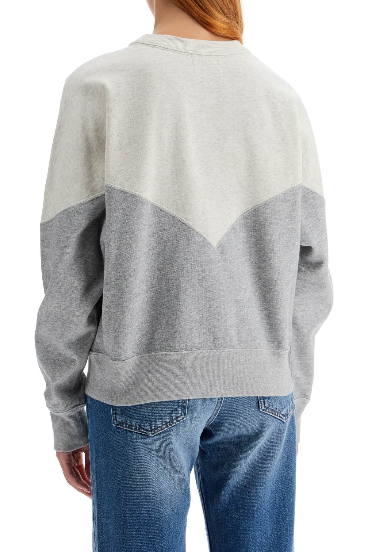 Isabel Marant Etoile Houston Sweatshirt With Flocked Logo   Grey