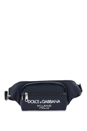 Dolce & Gabbana Nylon Beltpack Bag With Logo   Blue