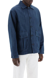 Closed Denim Cargo Overshirt With   Blue