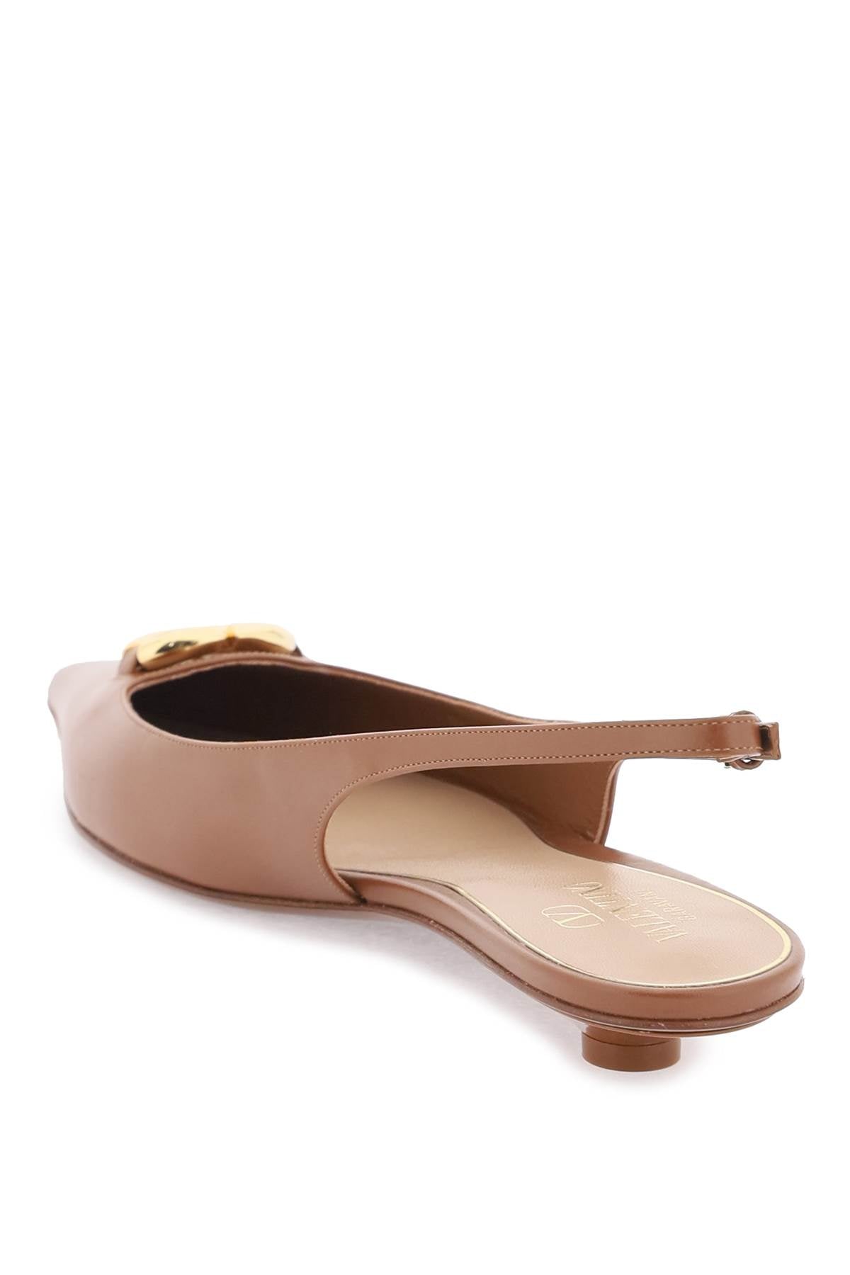 Valentino Garavani Slingback Vlogo Ballerina   Brown