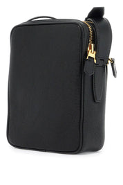 Tom Ford Leather Shoulder Bag With Strap   Black