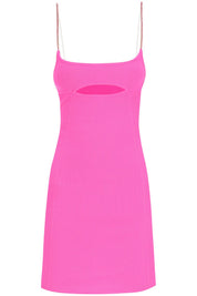 Gcds Cut Out Mini Dress With Rhinestone Straps   Fuchsia