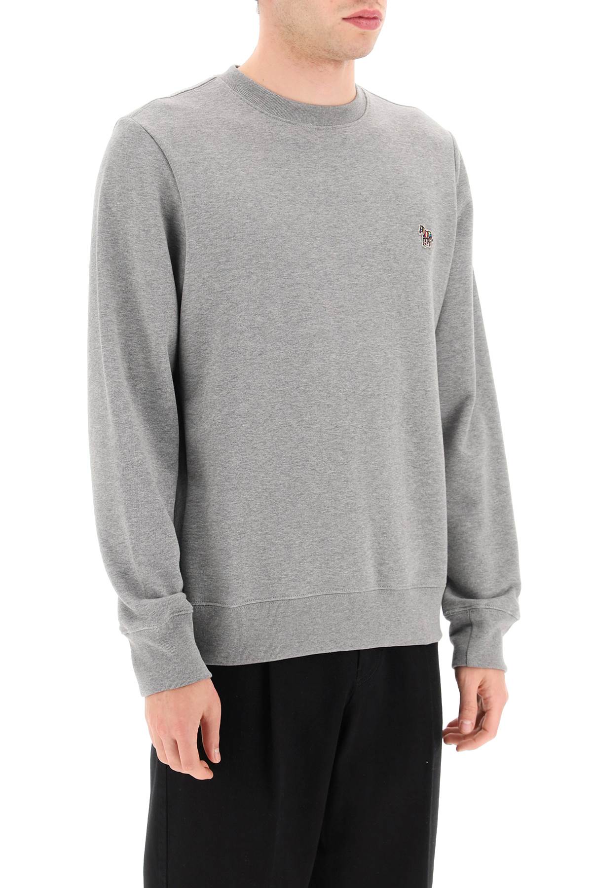 Ps Paul Smith Zebra Logo Sweatshirt With Zebra Logo   Grey