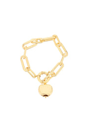 Timeless Pearly Chain Bracelet With Charm   Gold