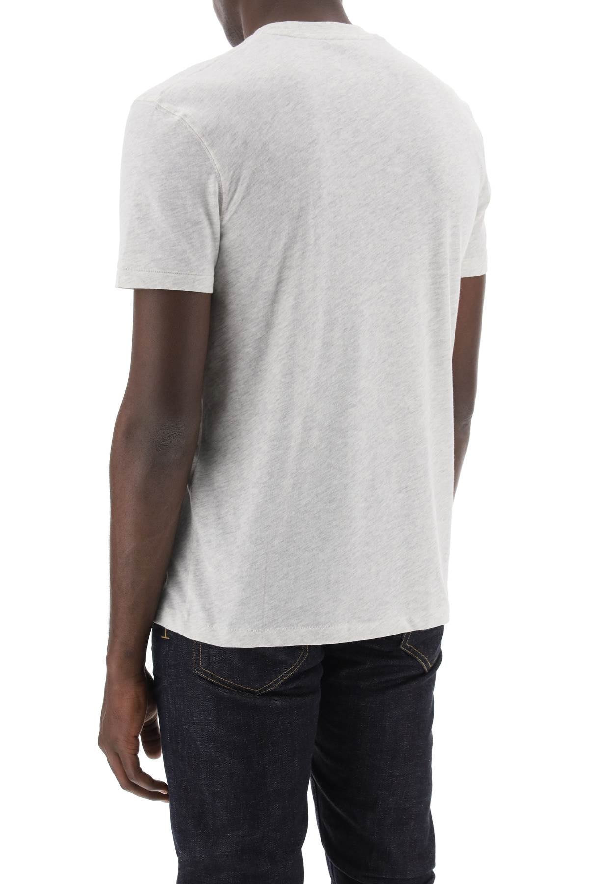 Tom Ford Crewneck Cotton Melange T   Grey