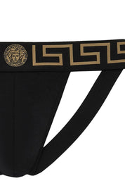 Versace Greca Jockstrap   Black