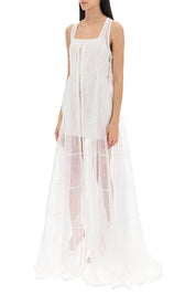 Jacquemus La Robe Dentelle Maxi Sequined Dress   White