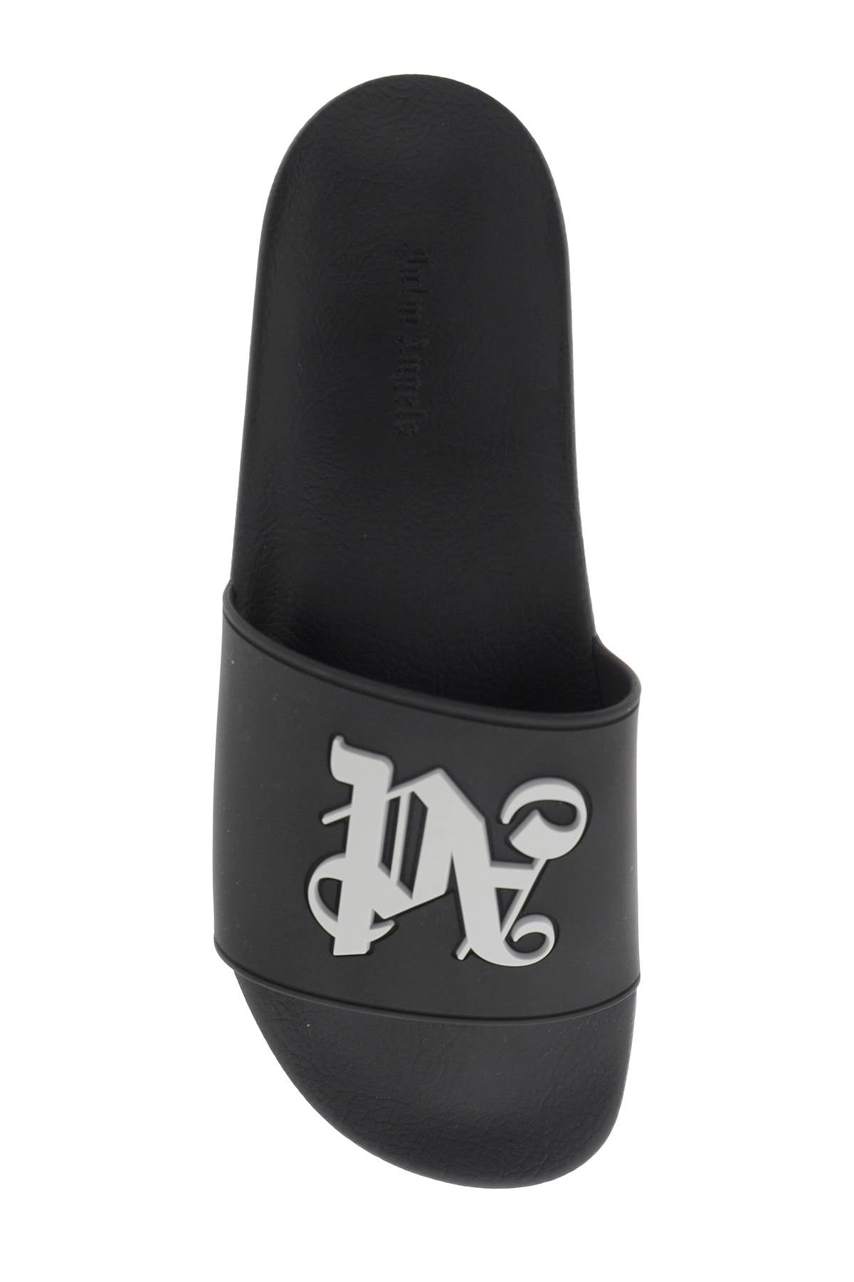 Palm Angels Monogram Slides   Black