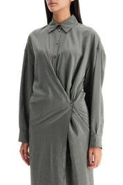 Lemaire Asymmetric Shirt Dress   Green