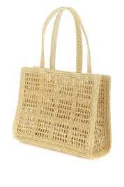 Tory Burch Ella Crochet Raffia Tote Bag In   Neutral