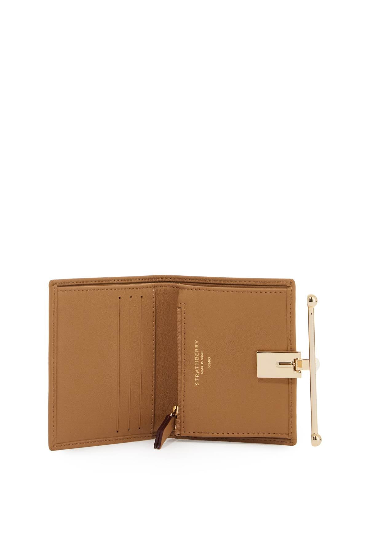 Strathberry Melville Street Wallet Portfolio   Beige