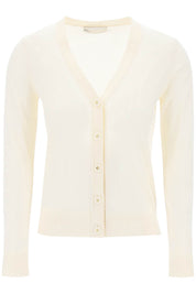 Tory Burch 'Simone' Wool And Silk Cardigan   Beige