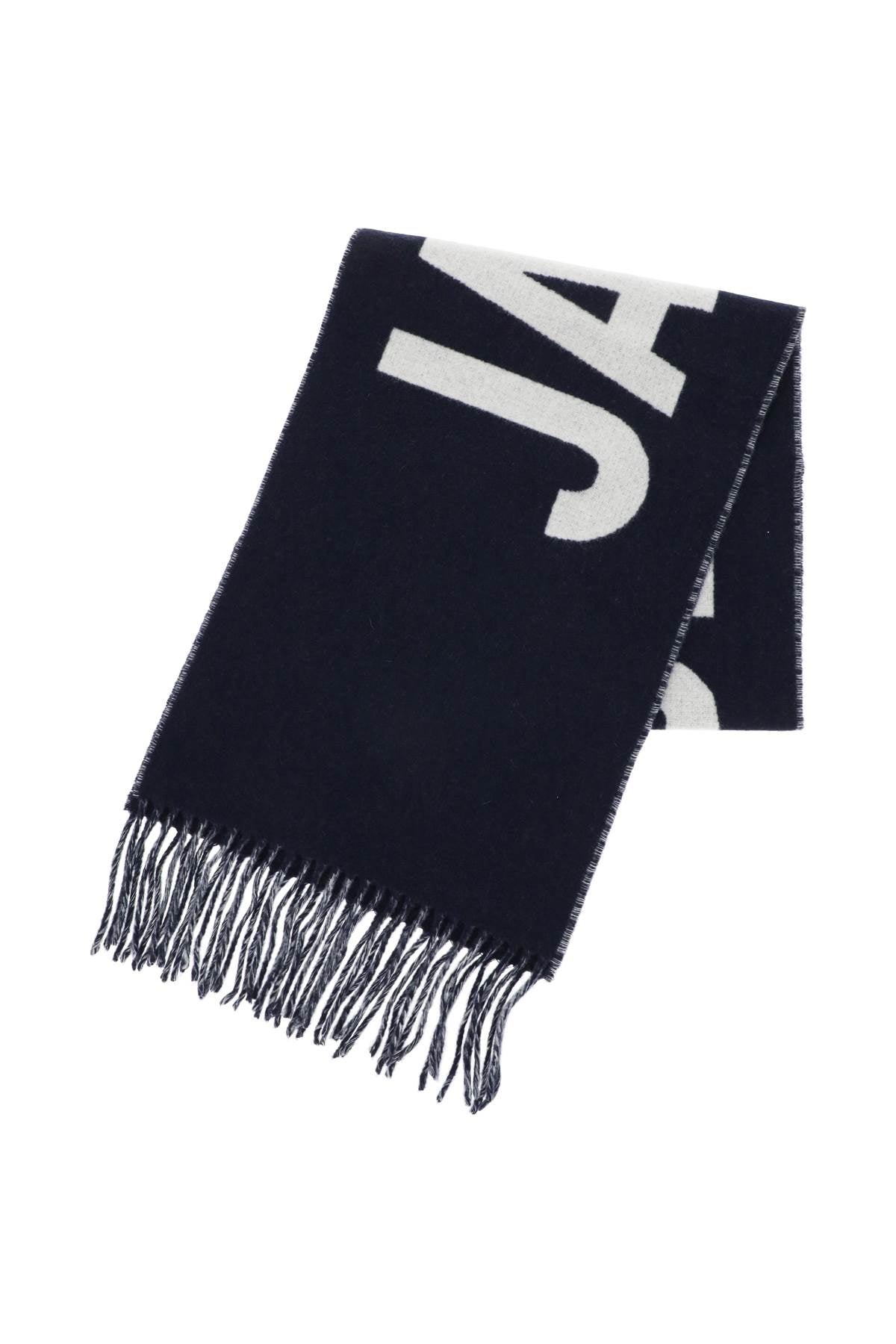 Jacquemus Logo Wool Scarf   Blue