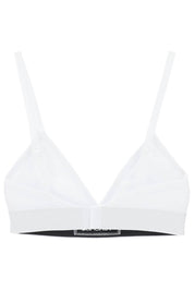 Versace '90s Logo Ribbed Bralette   White