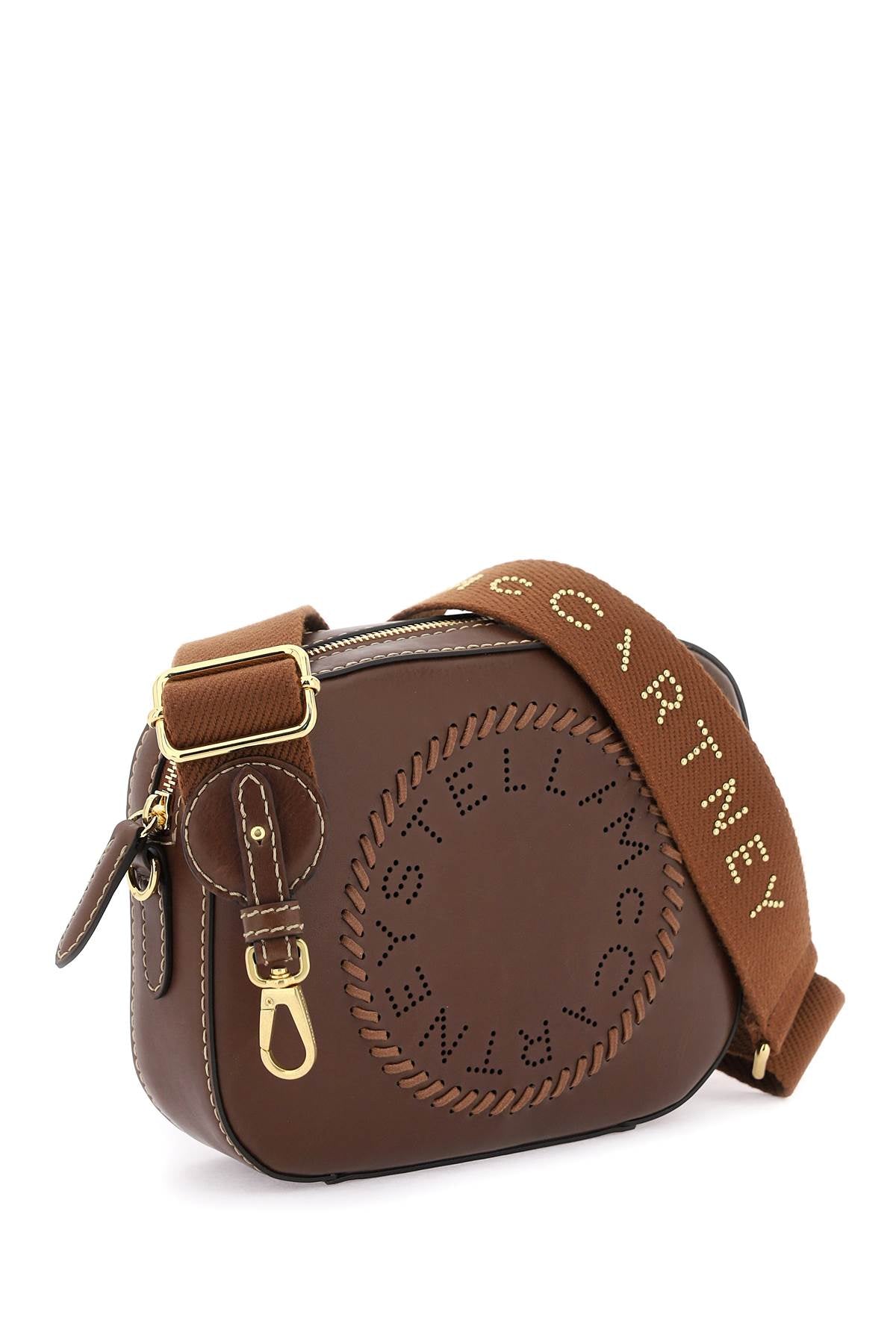 Stella Mc Cartney Mini Logo Camera Bag   Brown