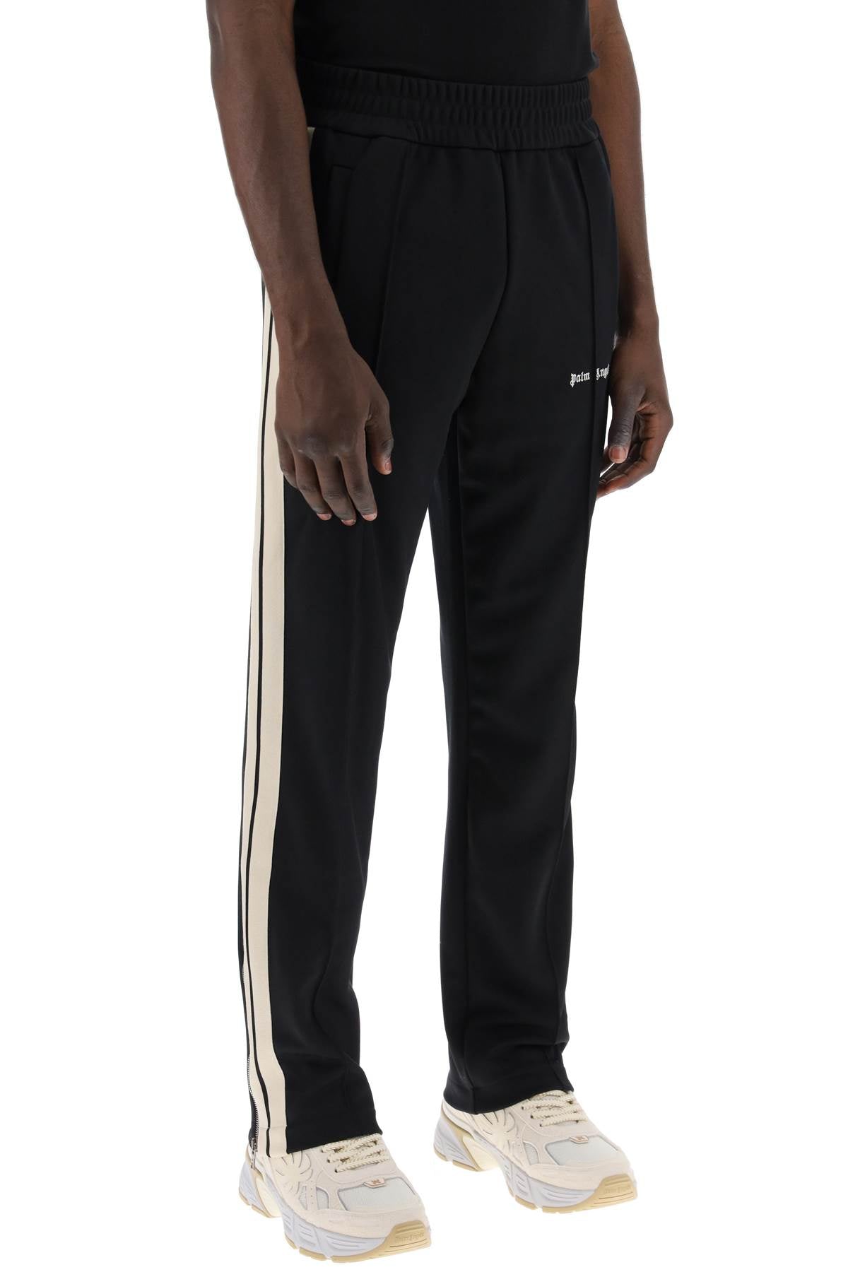 Palm Angels Contrast Band Joggers With Track In   Black