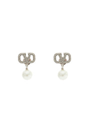 Valentino Garavani Vlogo Signature Earrings With Swarovski®   Silver