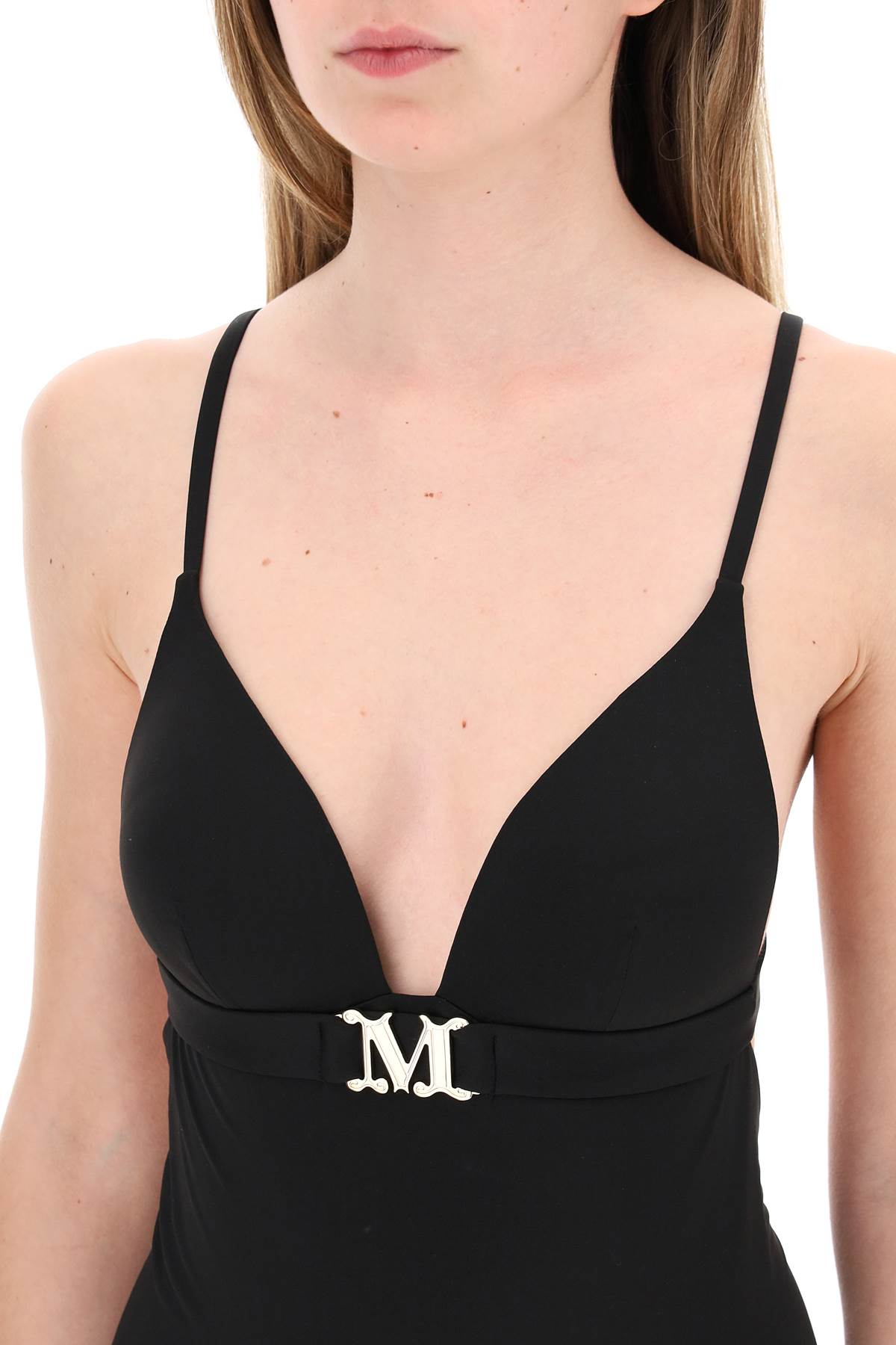 Max Mara Beachwear One Piece Swimsuit With Cup   Black