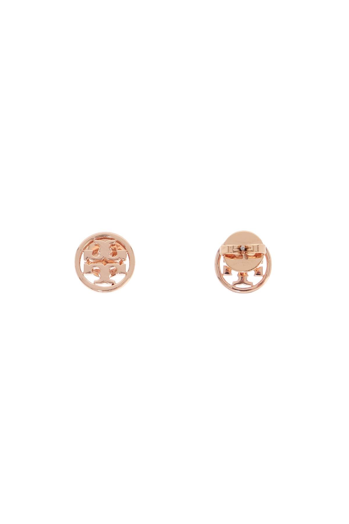 Tory Burch Miller Button Earrings In Italian Style   Pink