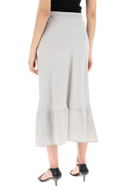 Lemaire Midi Bias Cut Skirt   Grey