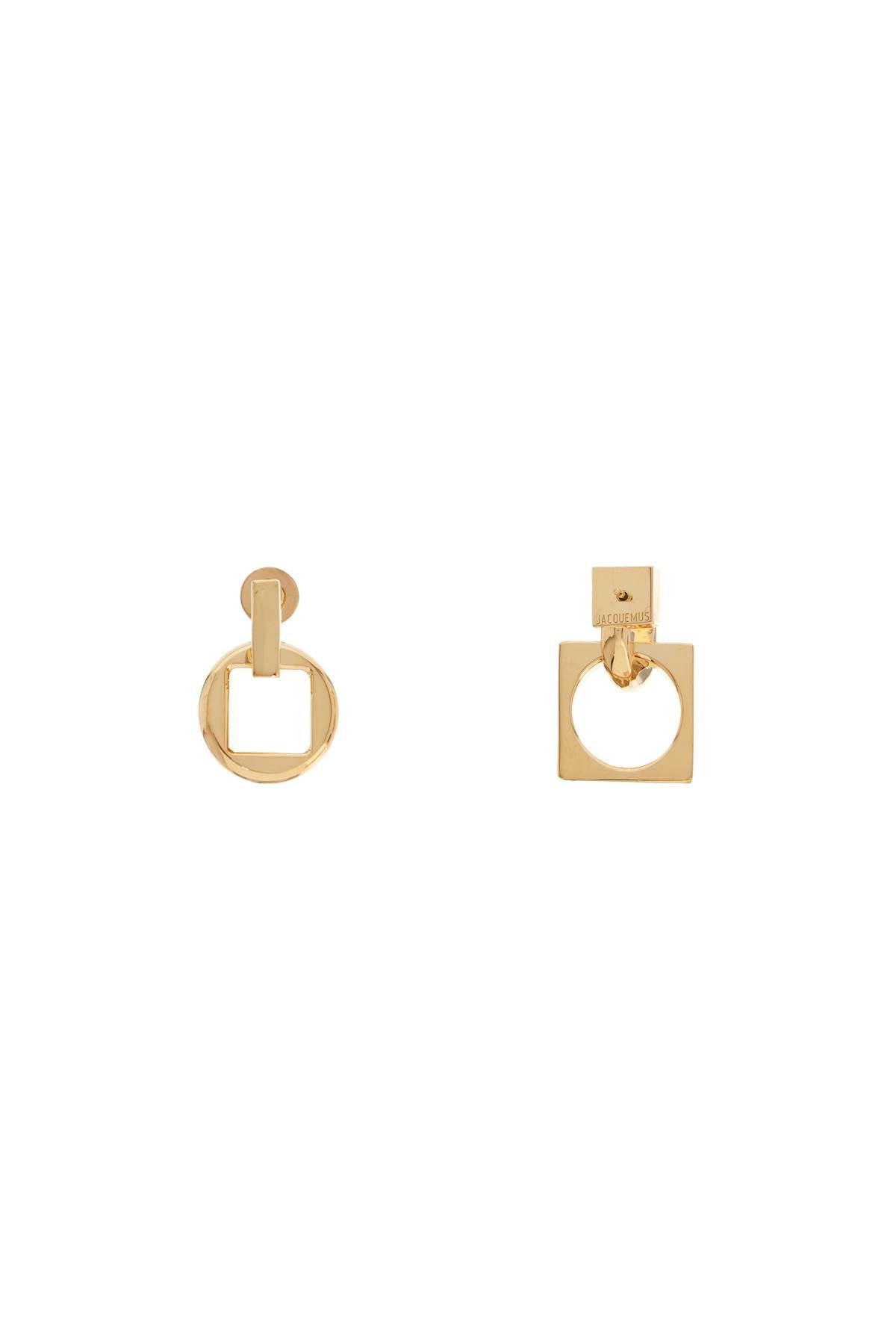 Jacquemus Earrings 'The Square Round D   Gold