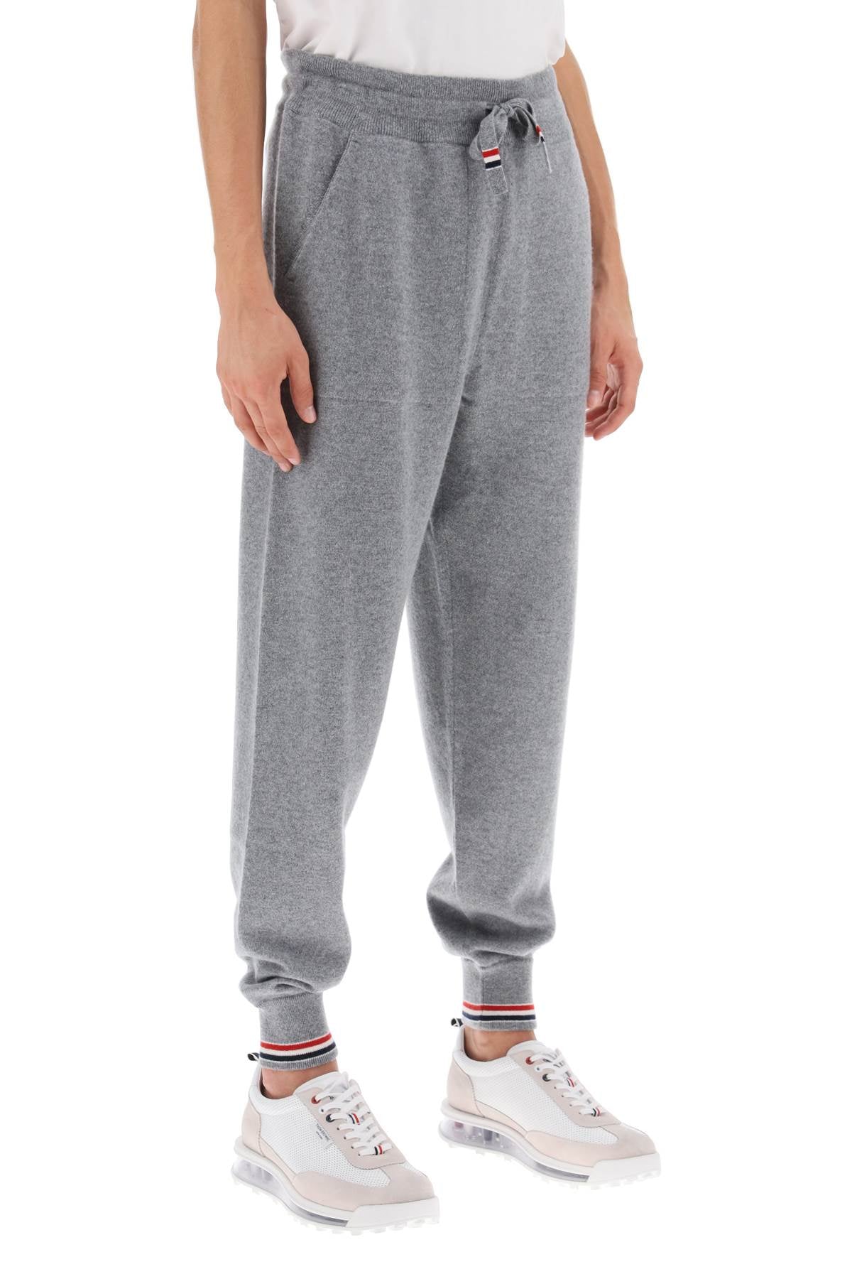 Thom Browne Cashmere Drawstring Pants   Grey