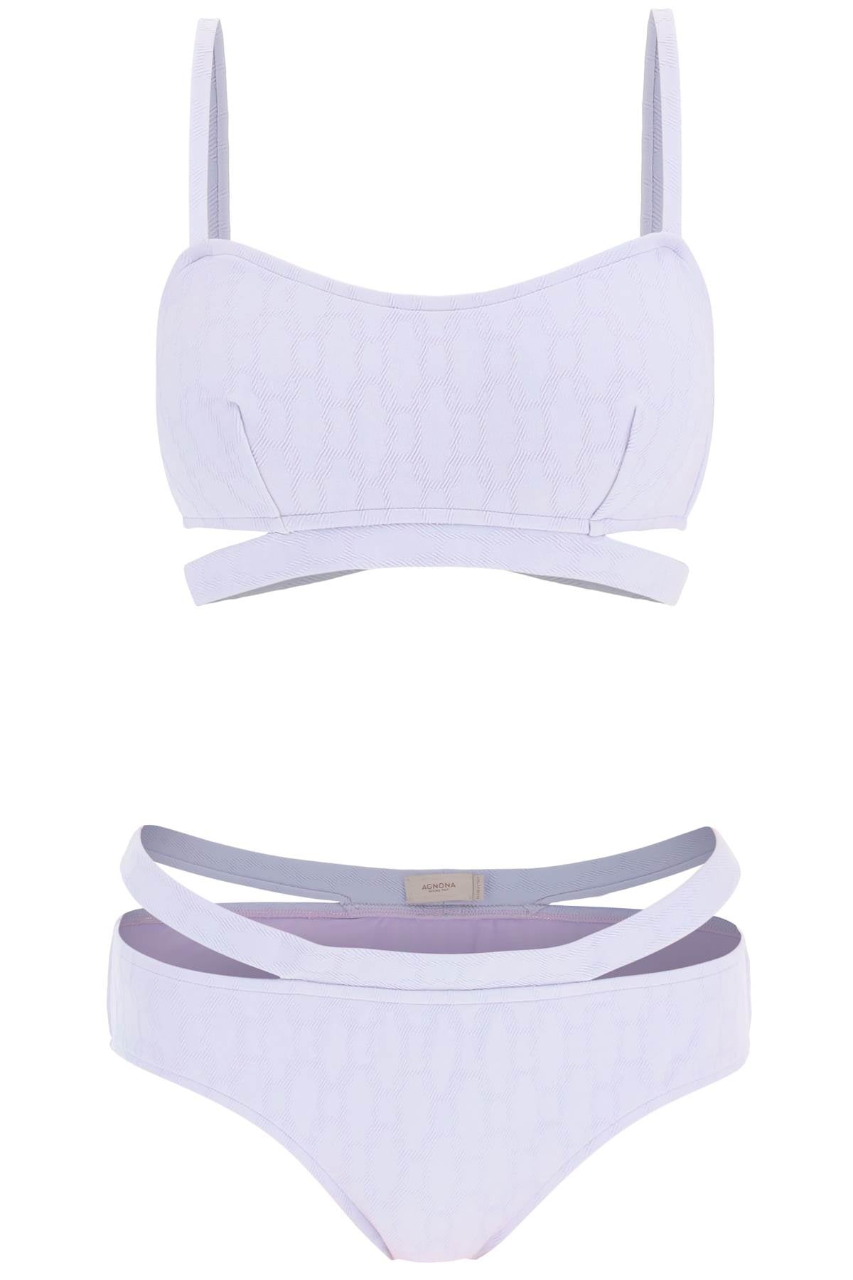 Agnona Chain Logo Set Bikini   Purple