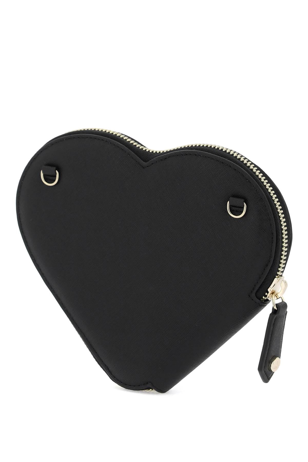 Vivienne Westwood Heart Shaped Crossbody Bag   Black