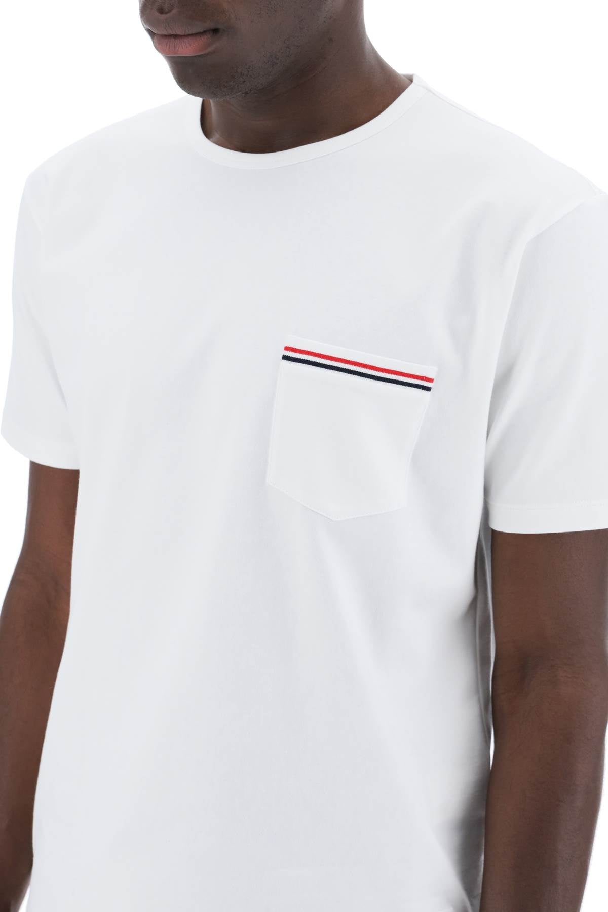 Thom Browne Rwb Pocket T Shirt   White