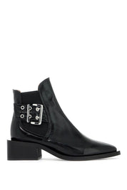 Ganni Chelsea Chunky Buckle An   Black