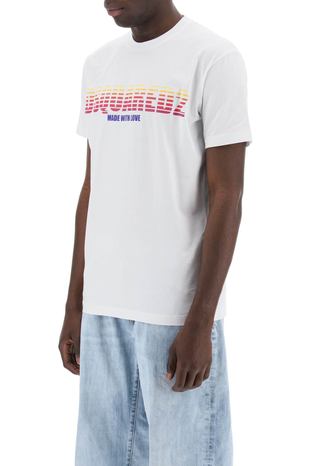 Dsquared2 Replace With Double Quotelogoed Cool Fit T   White