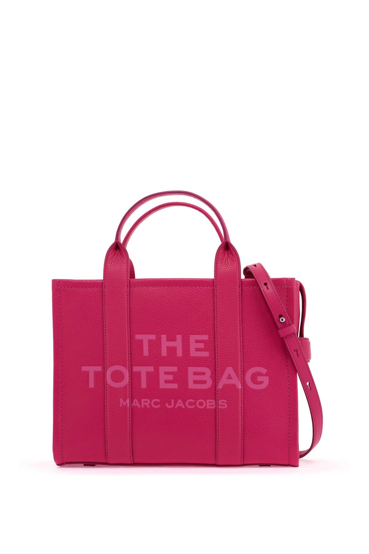 Marc Jacobs The Leather Medium Tote Bag   Fuchsia