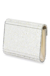 Jimmy Choo Candy Glittered Clutch   Silver