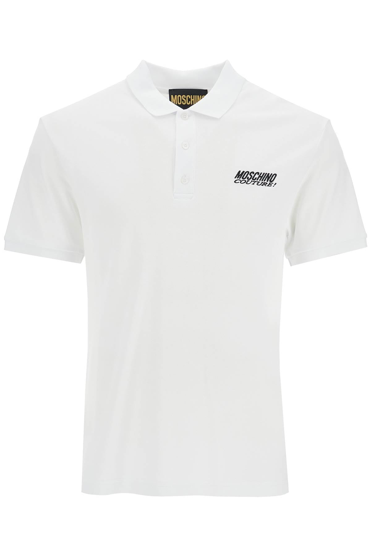 Moschino Polo Shirt With Embroidered Logo   White