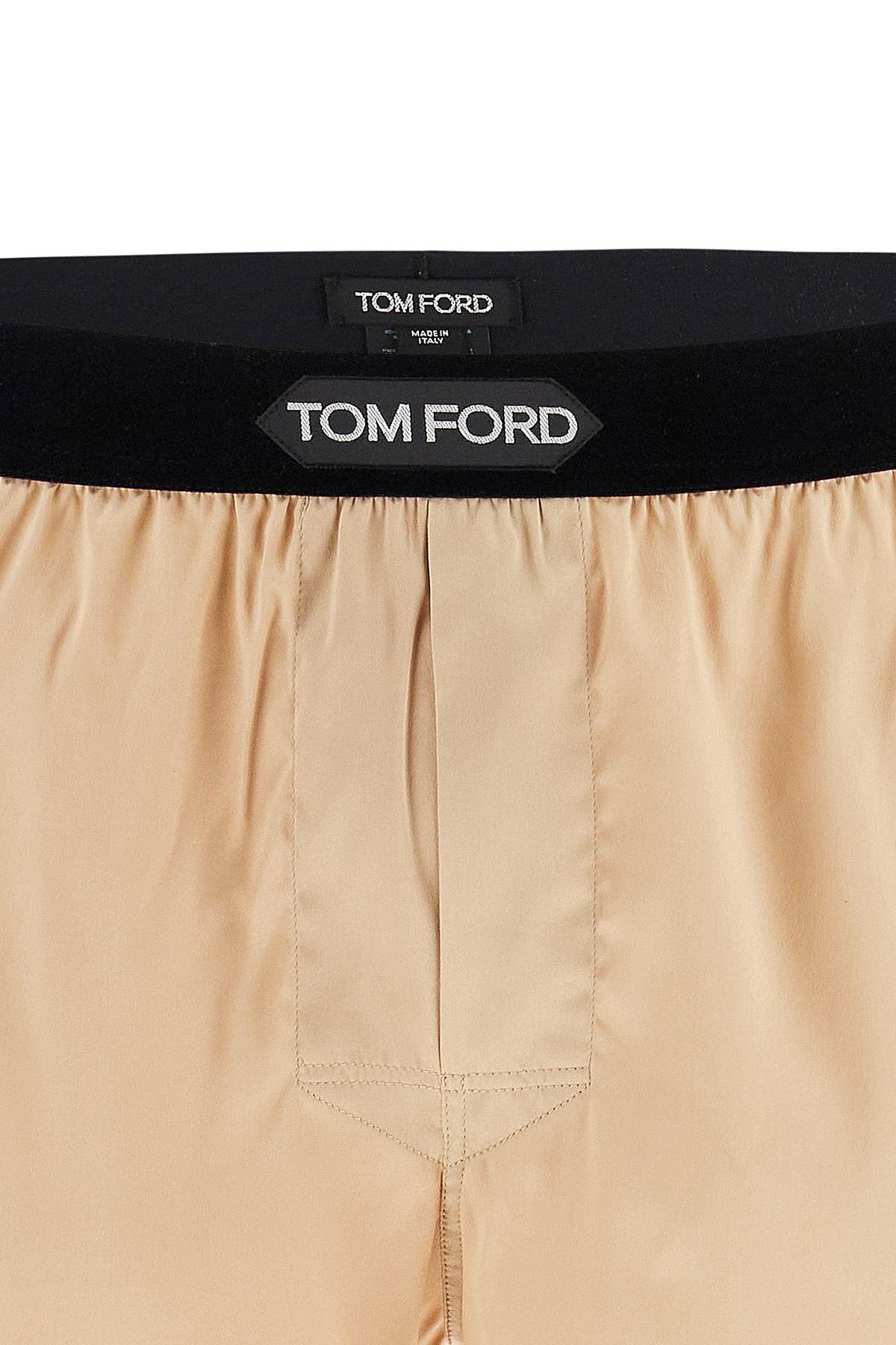 Tom Ford Silk Boxer Shorts   Beige