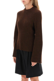 Loulou Studio 'Kota' Cashmere Sweater With Bell Sleeves   Brown