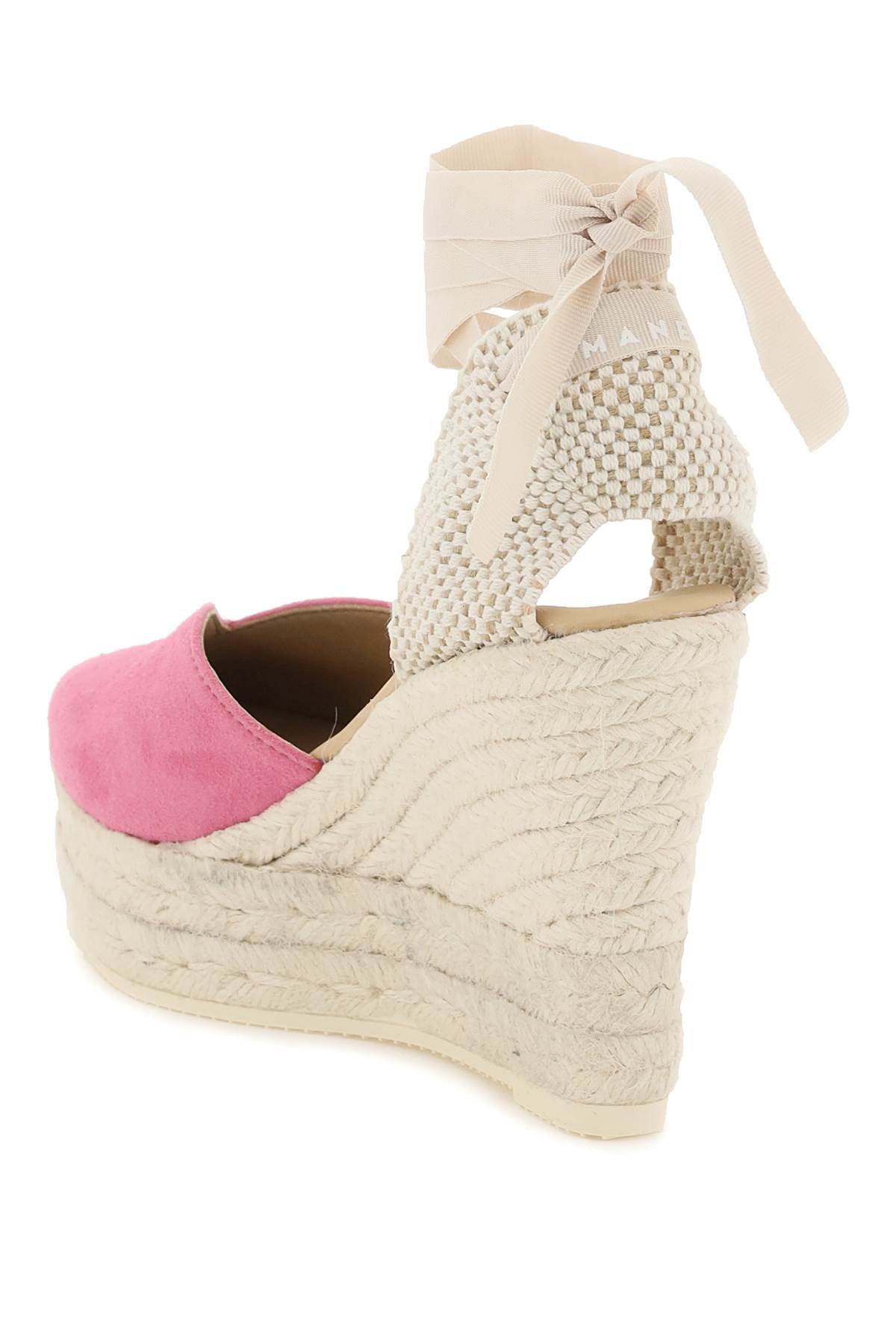 Manebi Wedge Espadrilles   Pink