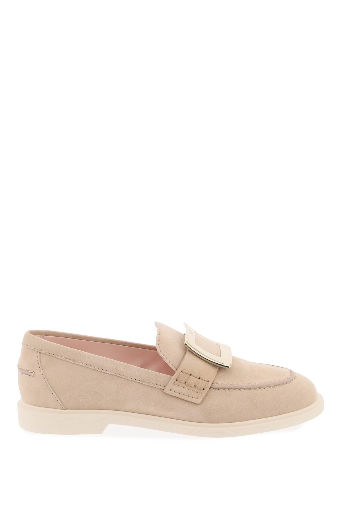 Roger Vivier Leather Viv' Rangers Loafers   Neutral