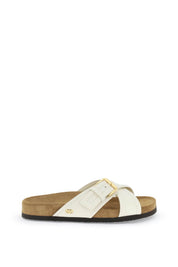 Valentino Garavani Smooth Leather Fussfriend Slides For   White