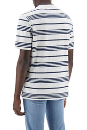 Brunello Cucinelli Striped Crewneck T Shirt   White