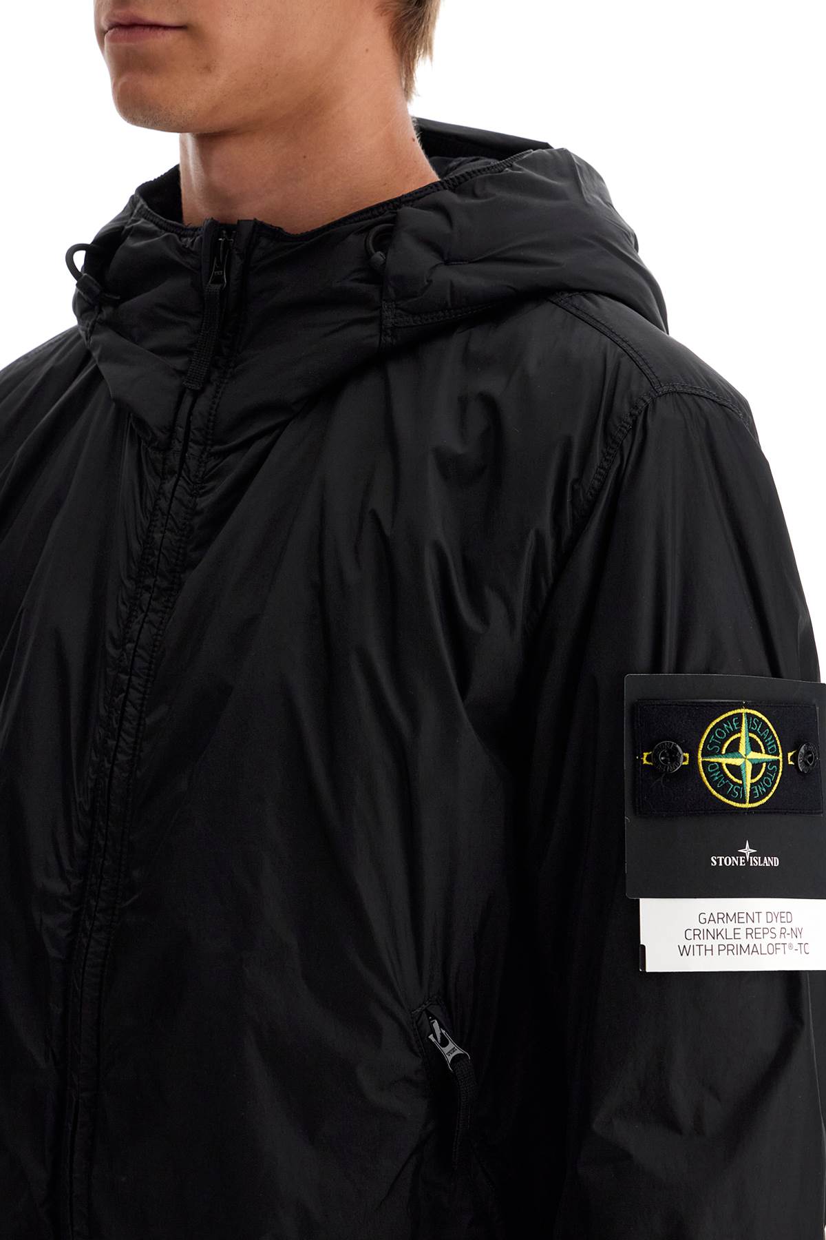 Stone Island Padded Jacket With Prima   Black