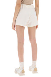 Moncler Sporty Shorts With Nylon Inserts   White