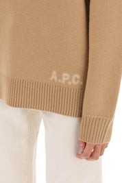 A.P.C. 'Walter' Virgin Wool Turtleneck Sweater   Beige