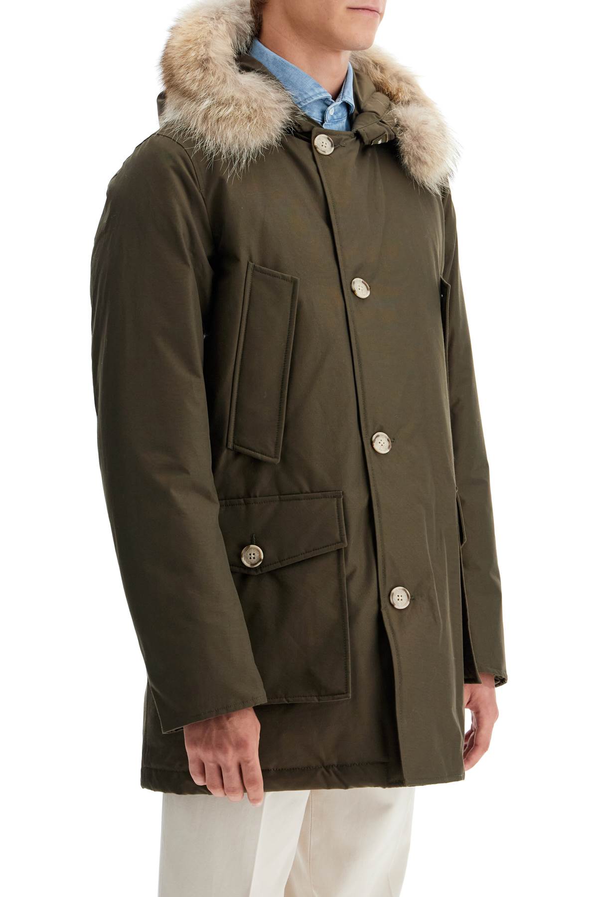 Woolrich "arctic Parka In Ramar Cloth   Khaki