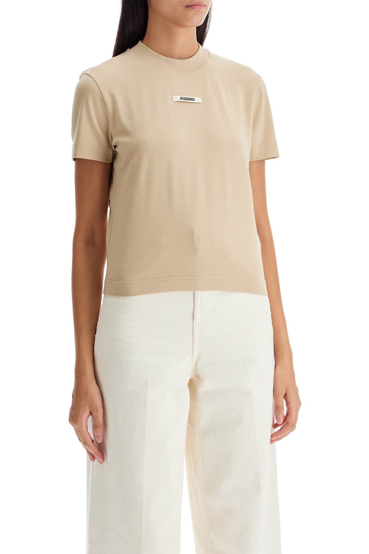 Jacquemus The Gros Grain T Shirt With   Beige