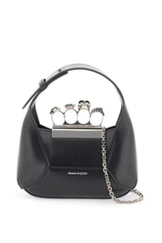 Alexander Mcqueen The Jewelled Hobo Mini Bag   Black