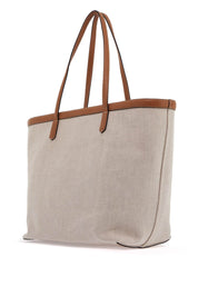 Toteme Travel Canvas Tote Bag For Everyday Use   Neutral