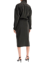 Lemaire Asymmetric Shirt Dress   Brown