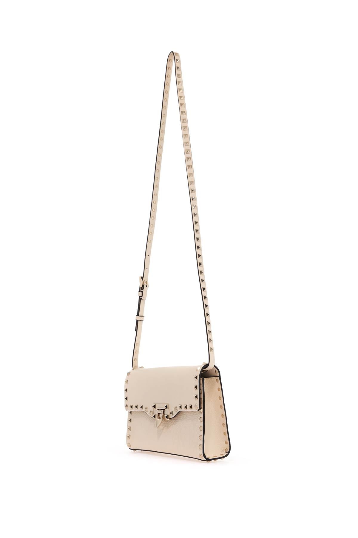 Valentino Garavani Rockstud Small Crossbody Bag   Neutral